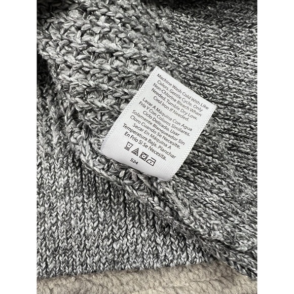 Time and Tru Sweater Womens Large Gray Long Sleeve Polyester Stretch Casual - Picture 12 of 13